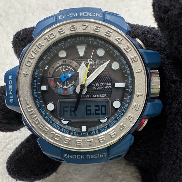 Casio G-Shock Blue and Silver Digital Watch